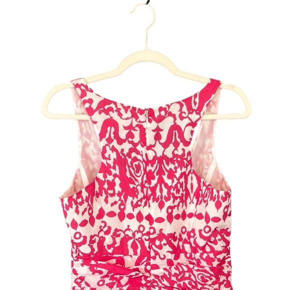 Cynthia Steffe Abstract Pink and White Printed Sleeveless Mini Dress Size 8 - Picture 7 of 16